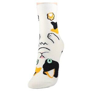 NWT Women's Novelty Socks Calico Cat, size 5-9